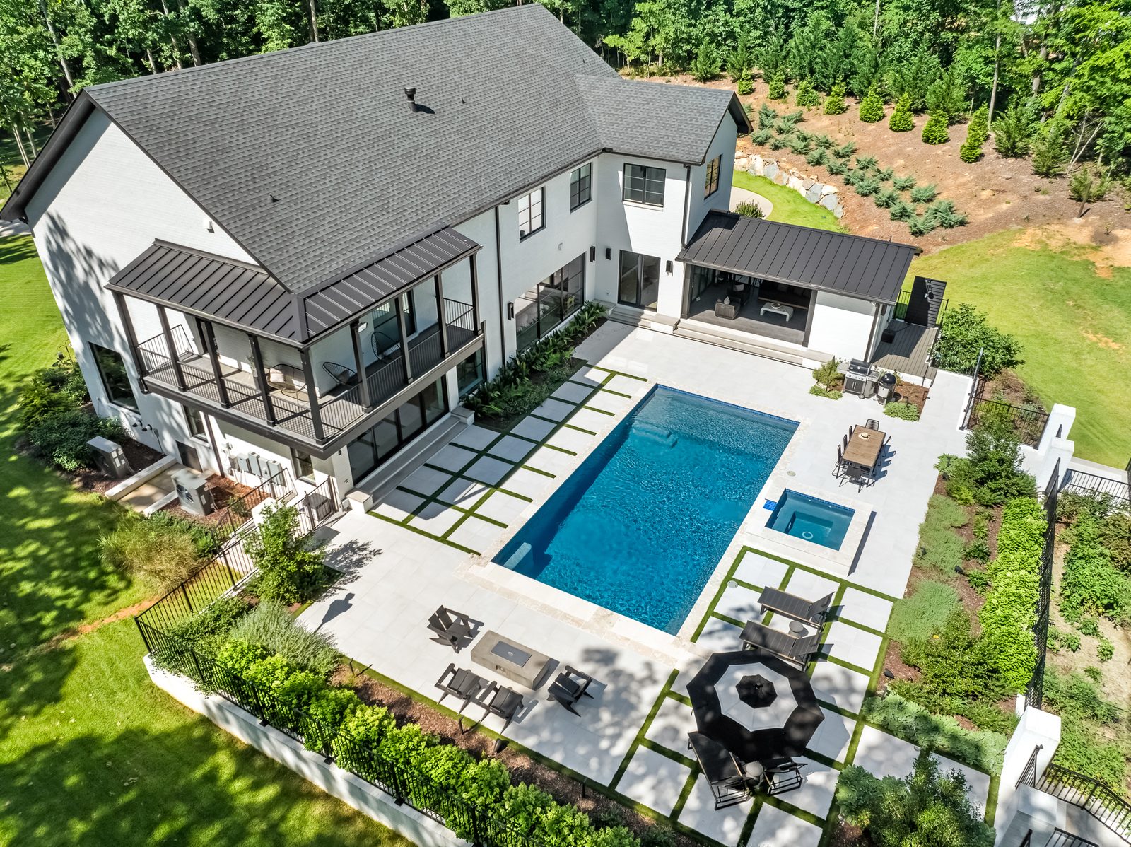 Chanel custom home in South Charlotte — exterior view, photograph 3 of 34