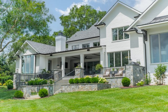 Waldon custom home in South Charlotte — exterior view, photograph 154 of 166
